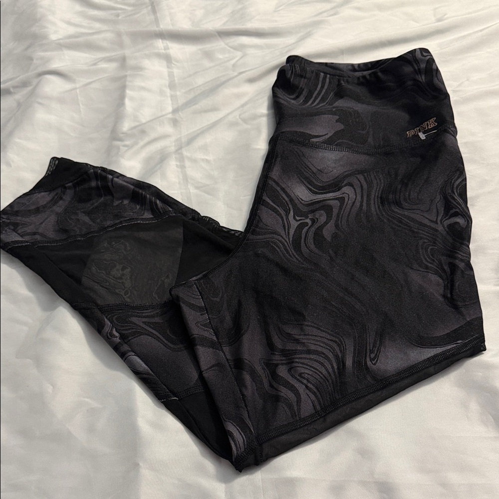 NWOT Pink Victoria's Secret Dark Patterned Leggings